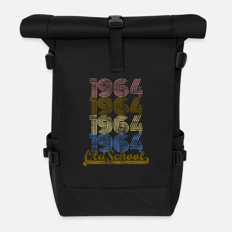 Old School 1964 Rétro - Sac à dos roll top - noir