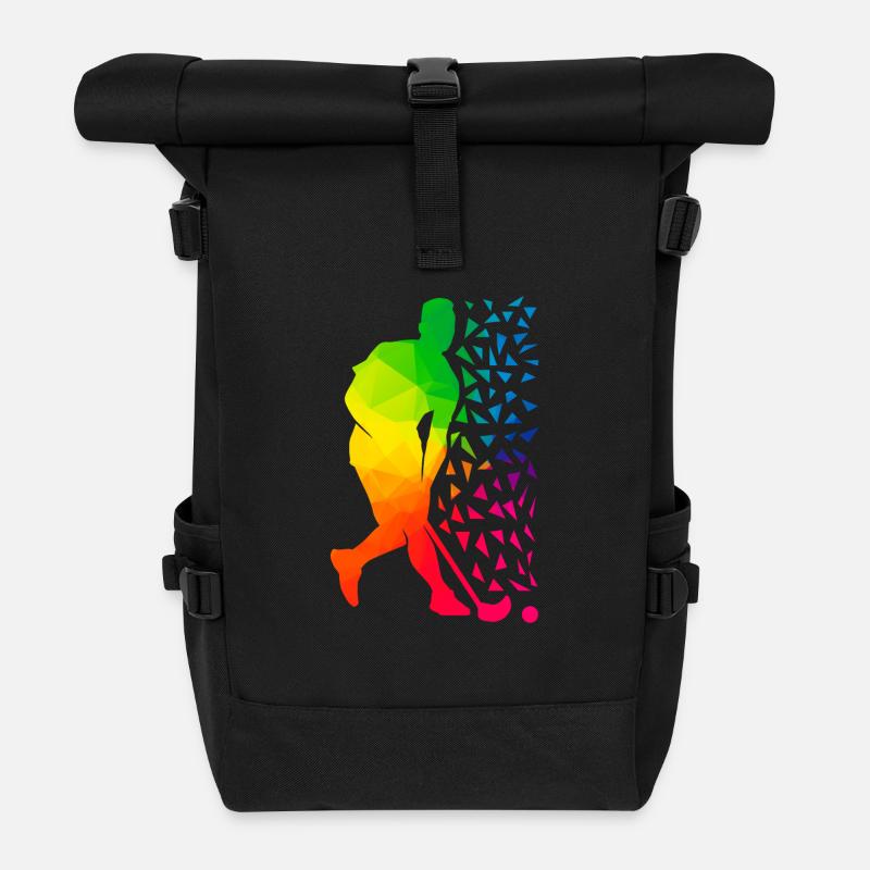 Floorball - Rolltop Rucksack - Schwarz