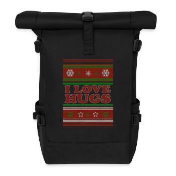étreintes d'amour de Noël PULL - Sac à dos roll top - noir - Devant