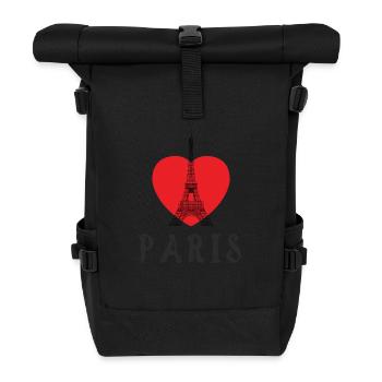I LOVE PARIS EIFFELTURM FRANCE TRAVEL GIFTS - Roll Top Backpack - black - Front