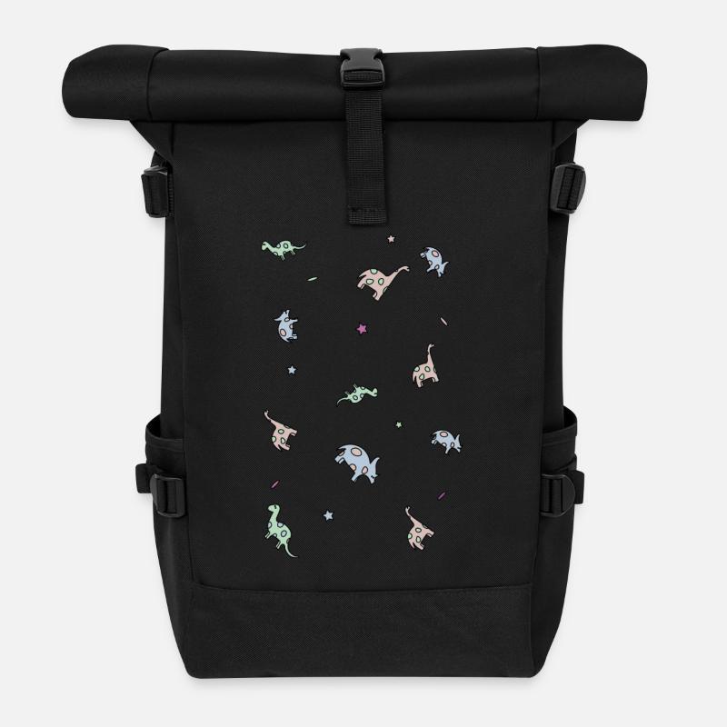 Dino - Rolltop Rucksack - Schwarz