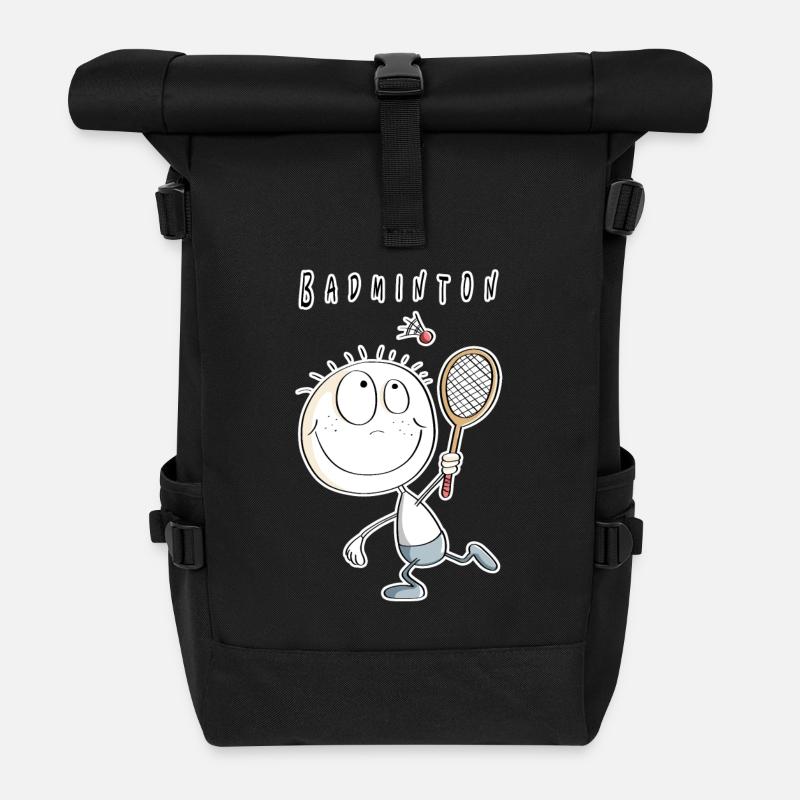 Cool joueur de badminton masculin - Sac à dos roll top - noir