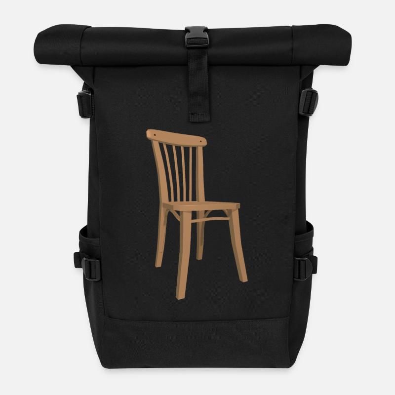 Stuhl Illustration - Rolltop Rucksack - Schwarz