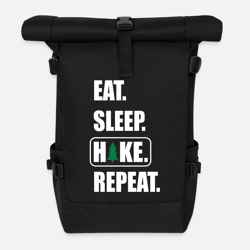 wandern - Rolltop Rucksack - Schwarz
