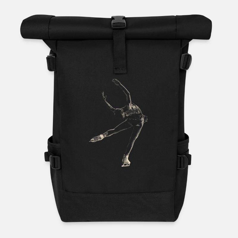 patinage artistique - Sac à dos roll top - noir