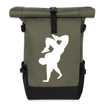 Breakdance - Rolltop Rucksack - Olive/Schwarz - Vorne