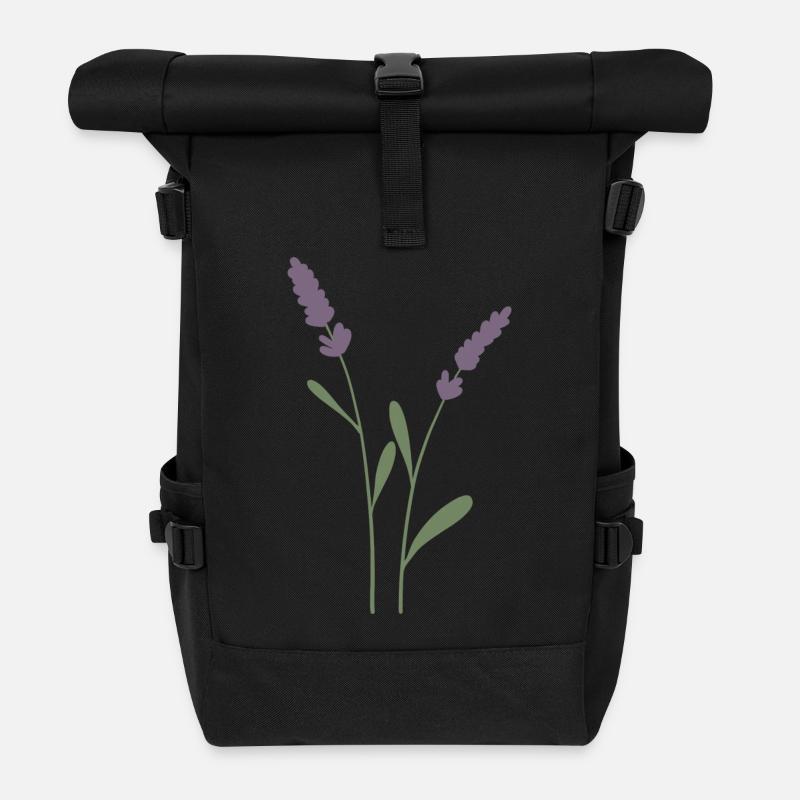 Lavendel - Rolltop Rucksack - Schwarz