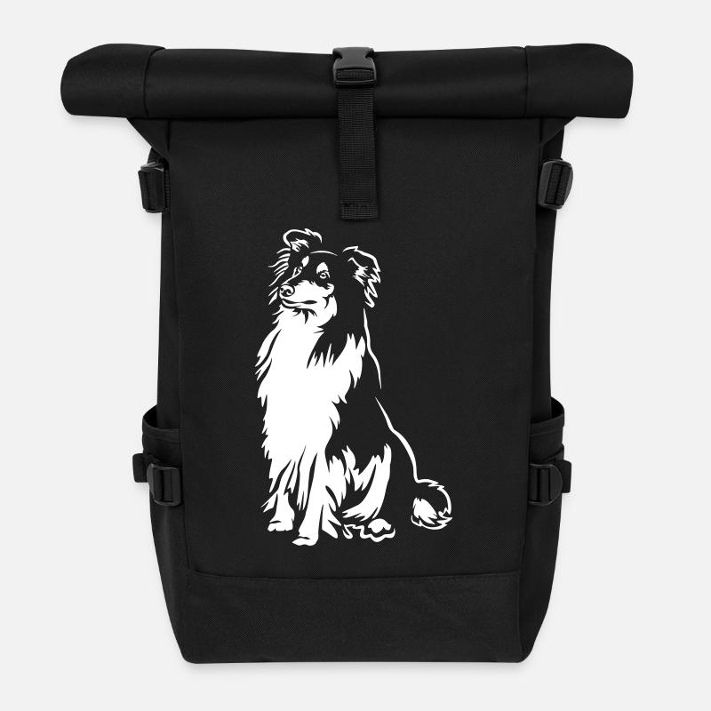 Collie "Black Edition" - Rolltop Rucksack - Schwarz