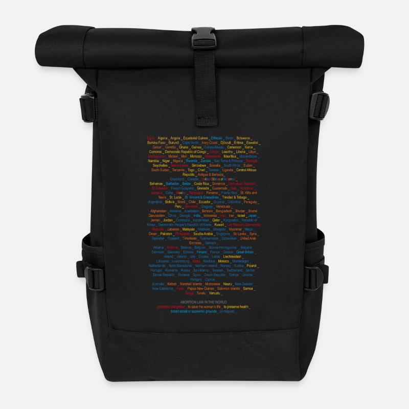 abortionlaw world 2025 - Rolltop Rucksack - Schwarz