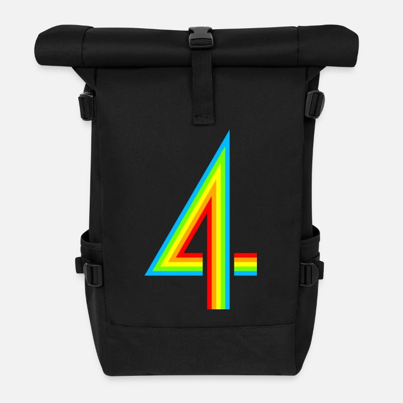 Schon 4 Jahre! - Rolltop Rucksack - Schwarz