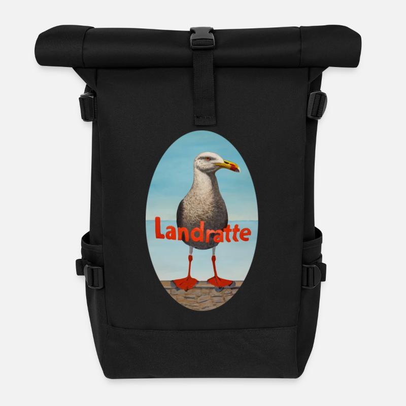 Landratte - Rolltop Rucksack - Schwarz