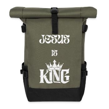 Jésus est roi Conception de personnage étroit - Sac à dos roll top - olive/noir - Devant