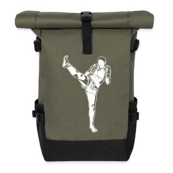 Kickboxer - Roll Top Backpack - olive/black - Front