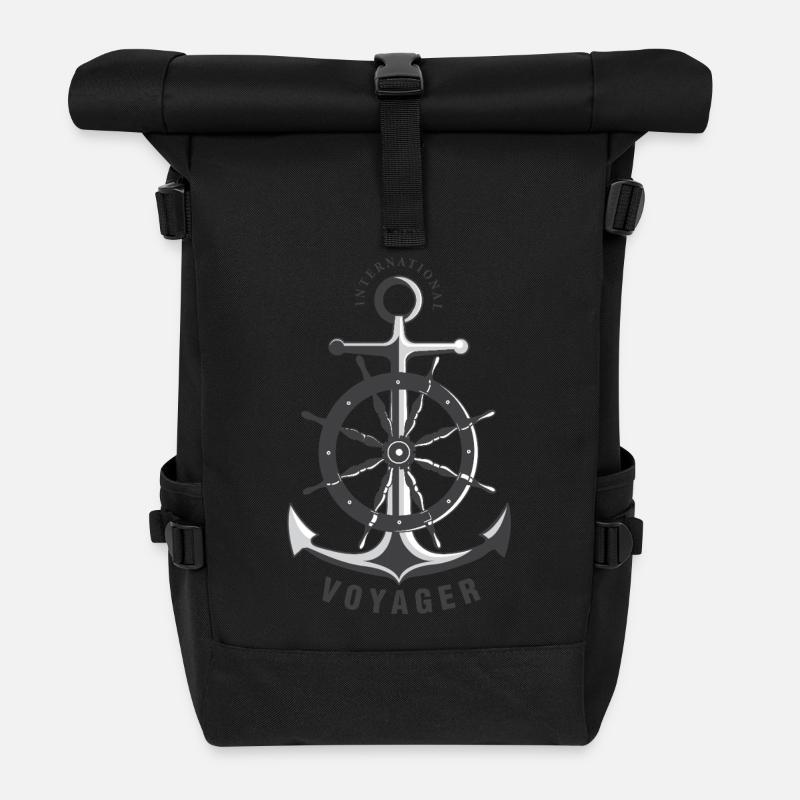 Nautical Design International Voyager Anchor - Roll Top Backpack - black