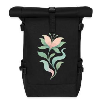 Pastel Bloom Flux Botanique - Sac à dos roll top - noir - Devant