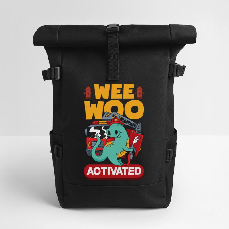 Wee Woo Squad Fire Tiny Feuerwehrmann Rolltop Rucksack