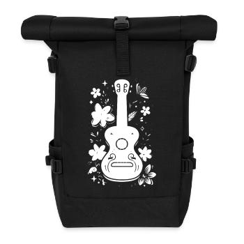 Ukulele Grafik - Rolltop Rucksack - Schwarz - Vorne