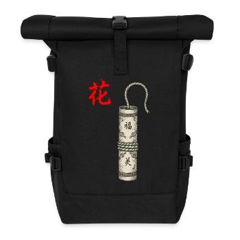 Firecracker Chinese - Roll Top Backpack - black - Front