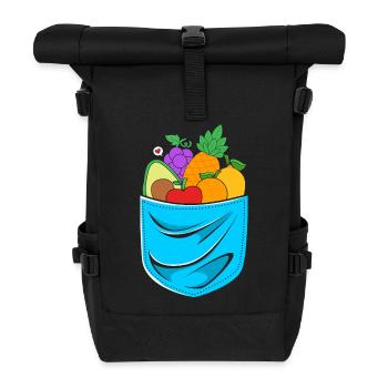 Lebensmittel Ernährung Nahrungsmittel - Rolltop Rucksack - Schwarz - Vorne