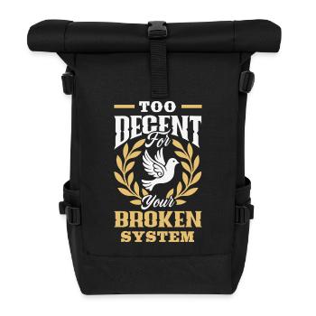 radicalized by fundamental - Roll Top Backpack - black - Front