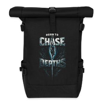Apnoetauchen Freitauchen Chase Depths - Rolltop Rucksack - Schwarz - Vorne