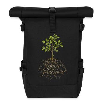Roots Are Precious Baum Design  - Rolltop Rucksack - Schwarz - Vorne