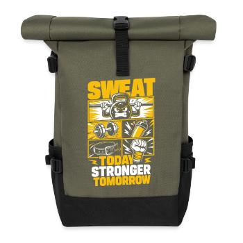 Sueur aujourd’hui Plus fort demain - Sac à dos roll top - olive/noir - Devant