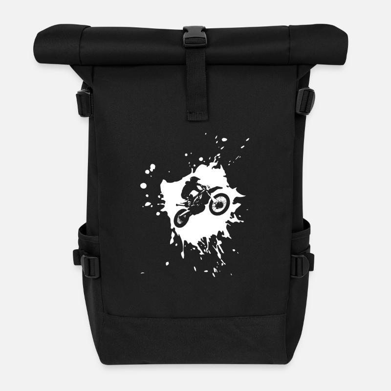 Motocross - Rolltop Rucksack - Schwarz
