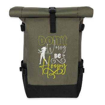 Hula Hooper Fitness Workout Mature Sports - Roll Top Backpack - olive/black - Front