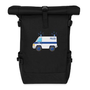 Police Car 110 - Roll Top Backpack - black - Front