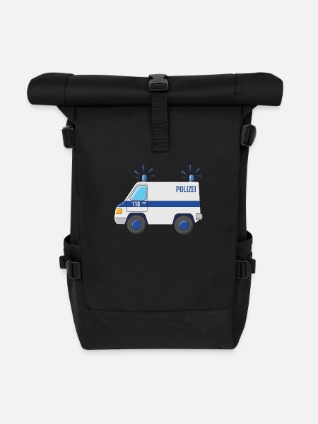 Voiture de police 110 - Sac à dos roll top - noir