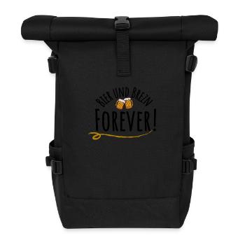Beer and pretzels forever! - Roll Top Backpack - black - Front