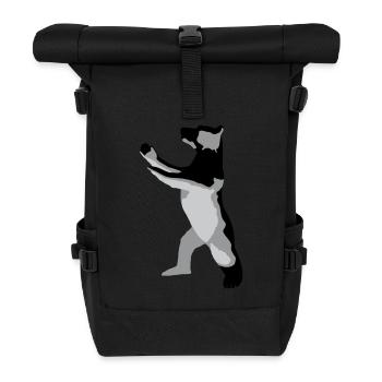 Berliner Bär - Rolltop Rucksack - Schwarz - Vorne