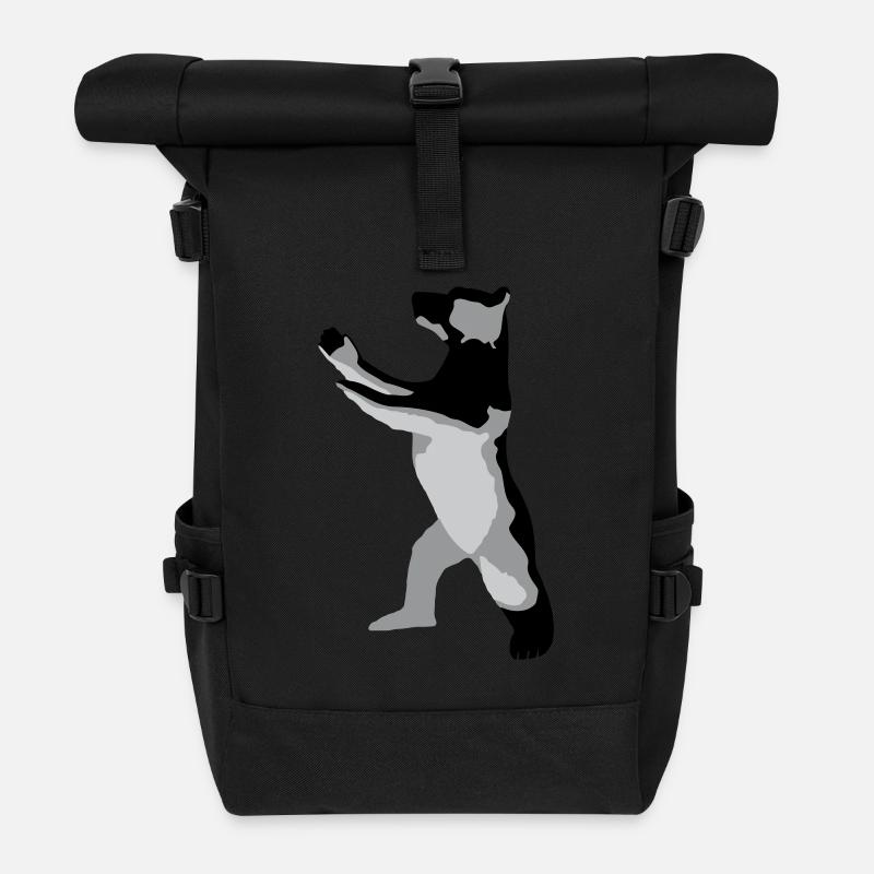 Berliner Bär - Rolltop Rucksack - Schwarz
