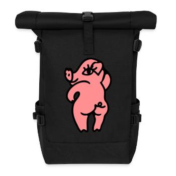 Sexy geile Sau - Rolltop Rucksack - Schwarz - Vorne