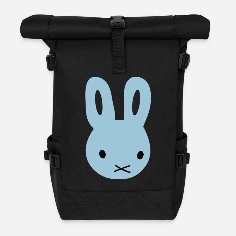Bunny/rabbit - Roll Top Backpack - black