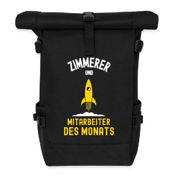 Zimmerer Mitarbeiter des Monats Zimmerei Kollegen - Rolltop Rucksack - Schwarz - Vorne
