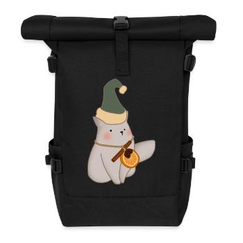 Chat de Noël - Sac à dos roll top - noir - Devant