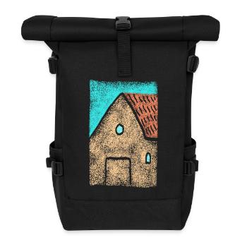 House Rural - Architecture - Roll Top Backpack - black - Front