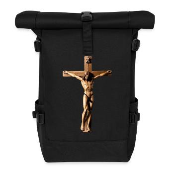 Crucifix - Roll Top Backpack - black - Front
