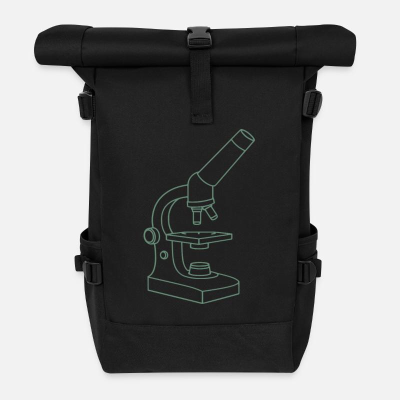 Mikroskop - Rolltop Rucksack - Schwarz