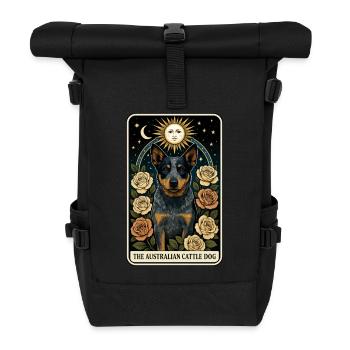 Australischer Rinderhund - Rolltop Rucksack - Schwarz - Vorne