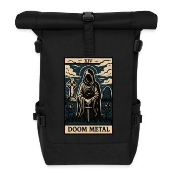 Carte de tarot en métal Doom – Ombres, sorcellerie et solitude - Sac à dos roll top - noir - Devant