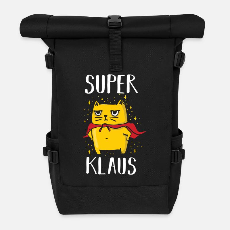 Klaus - Roll Top Backpack - black