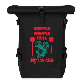 Big Fish 170 – La plus haute finition aux fléchettes - Sac à dos roll top - noir - Devant