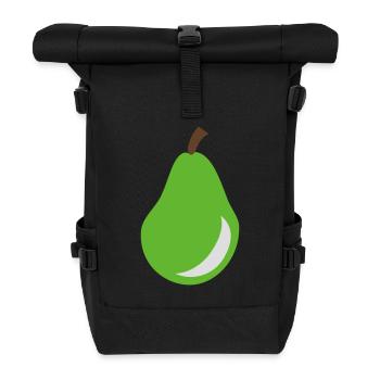 Pear - Fruit - Roll Top Backpack - black - Front