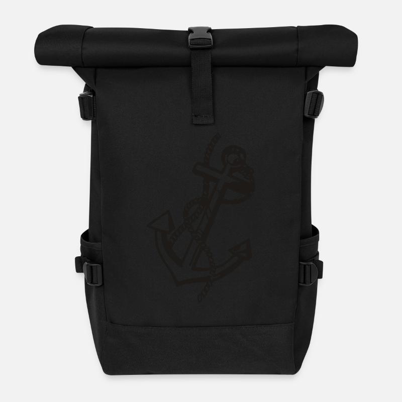 ancre - Sac à dos roll top - noir