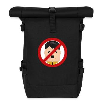 Emoticon - Gegen Rechts - Rolltop Rucksack - Schwarz - Vorne