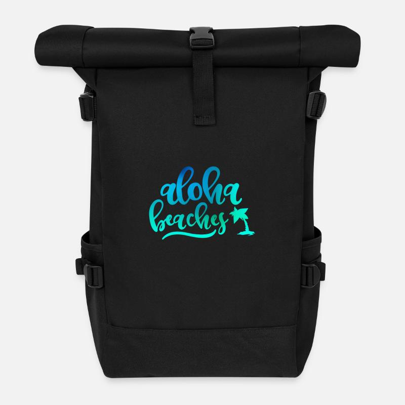ALOHA STRäNDE - Rolltop Rucksack - Schwarz