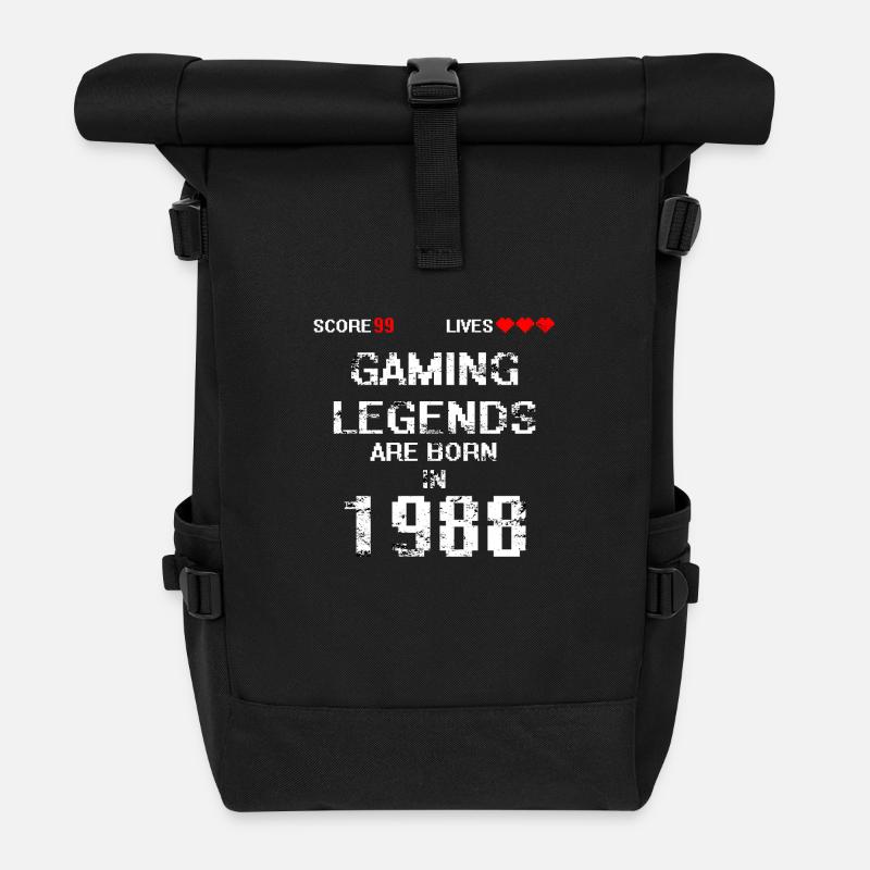 Gaming legend 1988 - Rolltop Rucksack - Schwarz